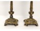 Gilt bronze candlesticks pair capitals candlesticks Napoleon III nineteenth