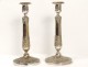 Bronze candlesticks pair silver candlesticks palmettes Management XVIII