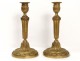 Pair candlesticks Louis XVI gilt bronze candlesticks candlesticks eighteenth century