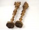 Pair picnic candles candlesticks carved gilded wood candlesticks eighteenth century