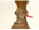 Pair picnic candles candlesticks carved gilded wood candlesticks eighteenth century