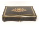 Box box game cards Boulle marquetry brass shield Napoleon III nineteenth