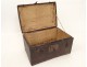 Great box embossed leather flowers foliage antique casket box XVII