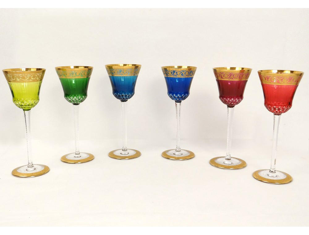 Saint Louis Service de 6 verres à eau en cristal taillé, modèle Jersey Saint Louis Service de 6 verres à eau en cristal taillé, modèle Jersey