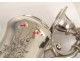 Pair sterling silver jugs Minerva bird monogram Fizaine NapIII nineteenth