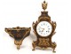 Louis XV cartel ass lamp painted wood gilt bronze flowers eighteenth Science