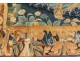 Large Aubusson tapestry hunting scene knights medieval eighteenth birds