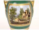 Medici porcelain vase Paris romantic landscape characters harp nineteenth