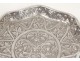 Flat cut sterling silver flowers foliage french silver dish nineteenth century