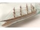 Maquette bateau bouteille 4 mâts diorama voilier ship Art Populaire XIXème