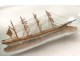 Maquette bateau bouteille 4 mâts diorama voilier ship Art Populaire XIXème