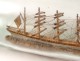 Maquette bateau bouteille 4 mâts diorama voilier ship Art Populaire XIXème