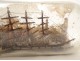 Maquette bateau 4 mâts bouteille diorama village phare remorqueur ship XIXè