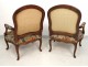 Paire fauteuils Louis XV noyer sculpté estampille Meunier armchairs XVIIIè