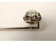 Stunning Tie pin white gold head eagle diamond twentieth century