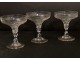 6 champagne glasses blown glass antique glass french nineteenth century