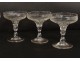 6 champagne glasses blown glass antique glass french nineteenth century