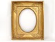 Wooden frame stuccoed golden flowers frame palmettes First Empire XIX century