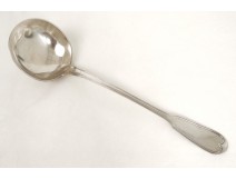 Louche argent massif filets Minerve orfèvre Cottat silver ladle XIXè siècle