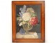 Aquarelle tableau nature morte bouquet de fleurs watercolor XIXème siècle