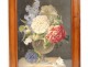 Aquarelle tableau nature morte bouquet de fleurs watercolor XIXème siècle