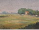 HST landscape painting countryside village Calvary edge Loire painting XIXth