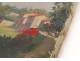 HST landscape painting countryside village Calvary edge Loire painting XIXth