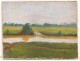 HST painting landscape countryside edge Loire painting XIXth century