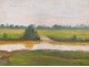 HST painting landscape countryside edge Loire painting XIXth century