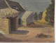 HSC tableau paysage chaumière village Saint Gildas de Rhuys Bretagne XIXème