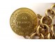 Bracelet or massif 18 carats pièces or francs Bonaparte an 12 Napoléon III