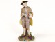 Statuette sujet gentilhomme élégant porcelaine de Paris Jacob Petit XIXème