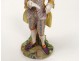 Statuette sujet gentilhomme élégant porcelaine de Paris Jacob Petit XIXème