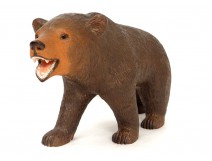 Superbe sculpture ours bois Forêt Noire Black Forest antique bear XIXème