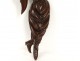 Sculpture bois personnage ange bouclier instrument harpe Art Populaire 18è