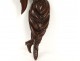 Sculpture bois personnage ange bouclier instrument harpe Art Populaire 18è