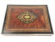 Coffret boîte à jeu marqueterie jetons bois rose laiton Napoléon III XIXème