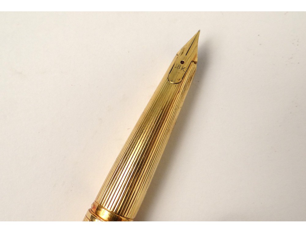Stylo plume Waterman or massif 18 carats tête aigle gold pen XXème siècle