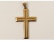 Croix pendentif bijou or massif 18 carats tête aigle gold cross XXè siècle