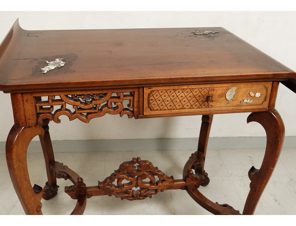 Chinese Characters Carved Wooden Office Chair Flowers Nineteenth Chinese Characters Carved Wooden Office Chair Flowers Nineteenth Bird Table
