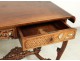 Chinese characters carved wooden office chair flowers nineteenth bird table