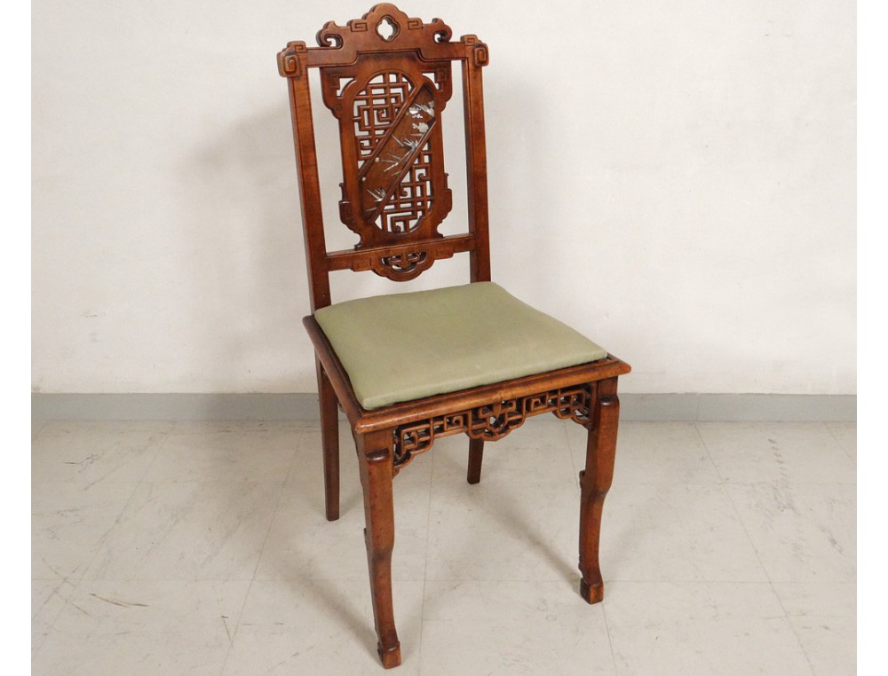 Chinese Characters Carved Wooden Office Chair Flowers Nineteenth Chinese Characters Carved Wooden Office Chair Flowers Nineteenth Bird Table