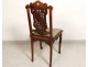 Chinese characters carved wooden office chair flowers nineteenth bird table