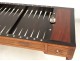 Table game backgammon Louis XVI mahogany golden brass backgammon chips XVIII