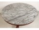Pedestal table tripod solid mahogany Cuba Blue Marble Restoration XIX
