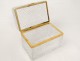 Coffret boîte cristal taillé pointes diamant bronze doré Napoléon III XIXè