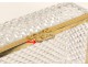 Coffret boîte cristal taillé pointes diamant bronze doré Napoléon III XIXè
