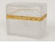 Coffret boîte cristal taillé pointes diamant bronze doré Napoléon III XIXè