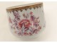 Paire pots à crème porcelaine Compagnie Indes famille rose fleurs XVIIIème