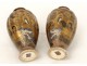 Paire vases porcelaine Satsuma Japon personnages dragons dorure XIXème siècle